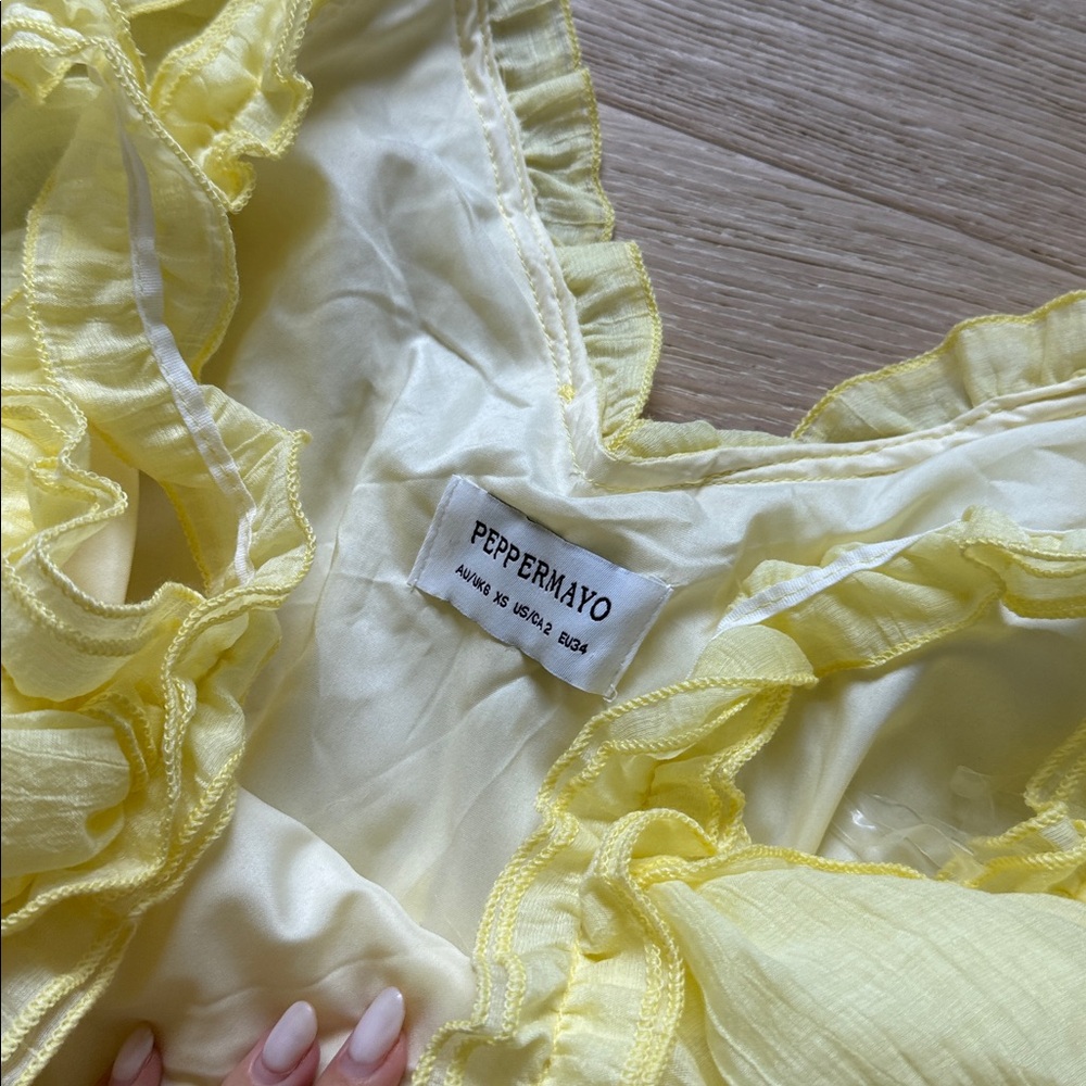 Peppermayo XS ruffle top yellow - Picture 5 of 5